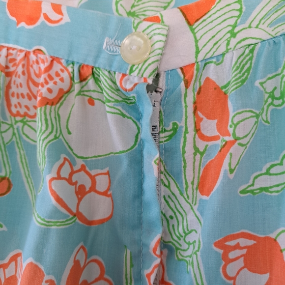 Vintage 60s The Lilly Lilly Pulitzer Floral  Eyelet Tiered Maxi Skirt SZ 8 - Picture 9 of 12